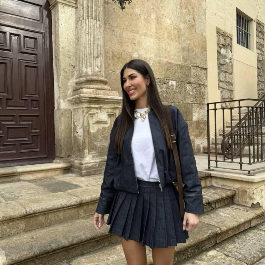 Amelia Denim Skirt & Jacket