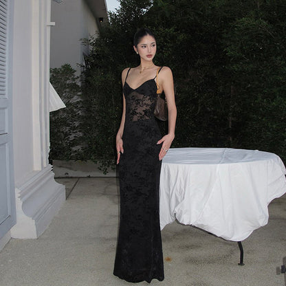 Willow Mesh Sexy Backless Dress