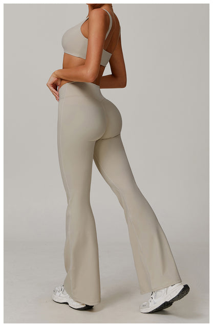 Lily Beige Flare Leggings