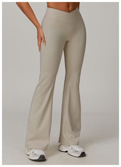 Lily Beige Flare Leggings