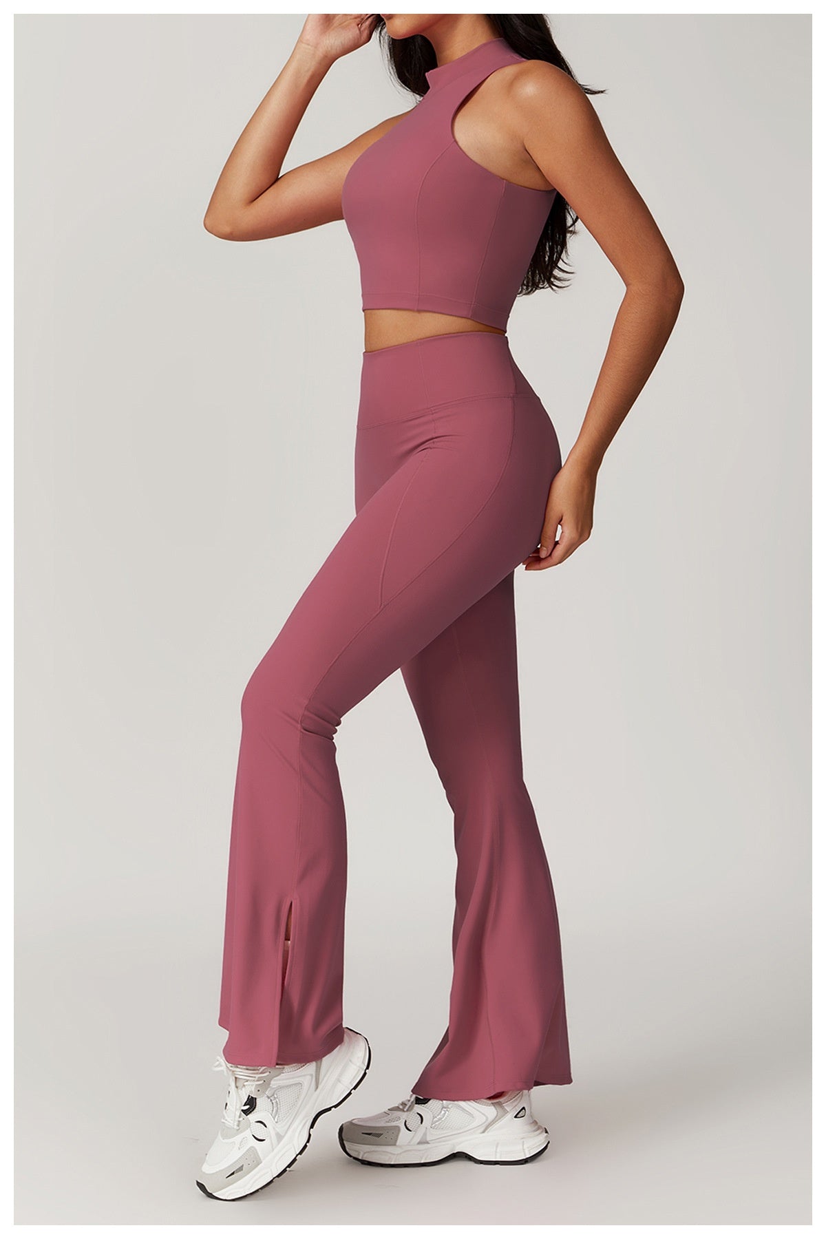 Sarah Pink Flare Yoga Pants