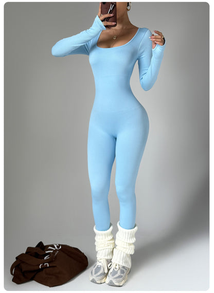 Skylar Baby Blue Yoga Jumpsuit
