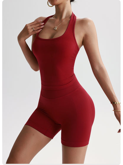 Sophia Angora Red Yoga Set