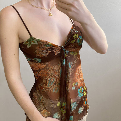 Daisy Retro Print Tank Top
