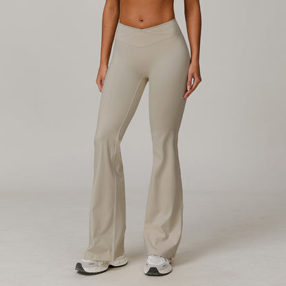 Lily Beige Flare Leggings