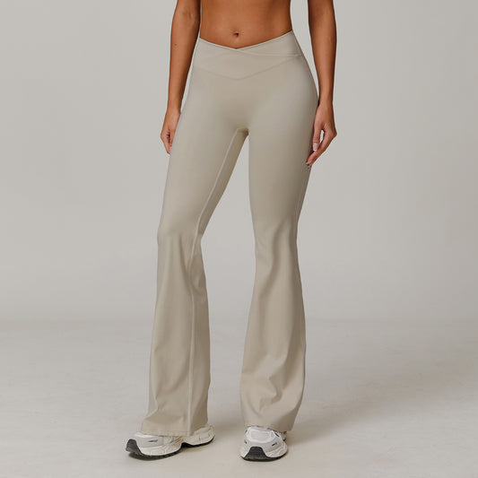 Lily Beige Flare Leggings
