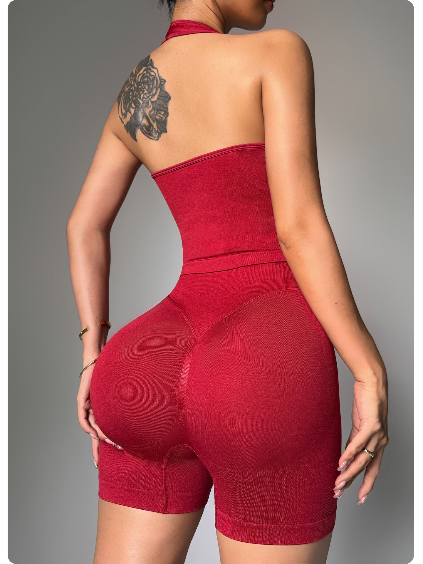 Sophia Angora Red Yoga Set